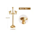 thumbnail image 2 of 1 Pcs Tall 5 Arm Gold Candelabra Centerpiece For Table, 24.8'' Metal Candelabra Candle Holder, Retro Candelabra Table Centerpieces For Party, Events, Home, Wedding Decor,Halloween And Decorations, 2 of 9
