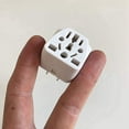 thumbnail image 2 of 4X US Travel Plug Adapter EU/UK/AU/In/CN/JP/Asia/Italy/Brazil to USA (Type B), 3 USA Plug, Charger Converter White, 2 of 4
