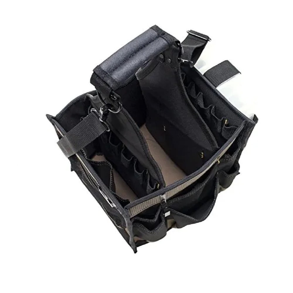 18" Black CLC Durable 8" 23 Pockets Multi-Compartment Electrical and Maintenance Tool Carrier