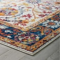thumbnail image 5 of Entourage Samira Distressed Vintage Floral Persian Medallion 5x8 Area Rug Multicolored, 5 of 7