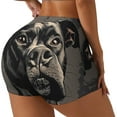 thumbnail image 2 of Kdxio Vintage Dog Illustration Print Workout Shorts for Women Seamless Soft Smooth Gym Yoga Scrunch Active Shorts, 2 of 5