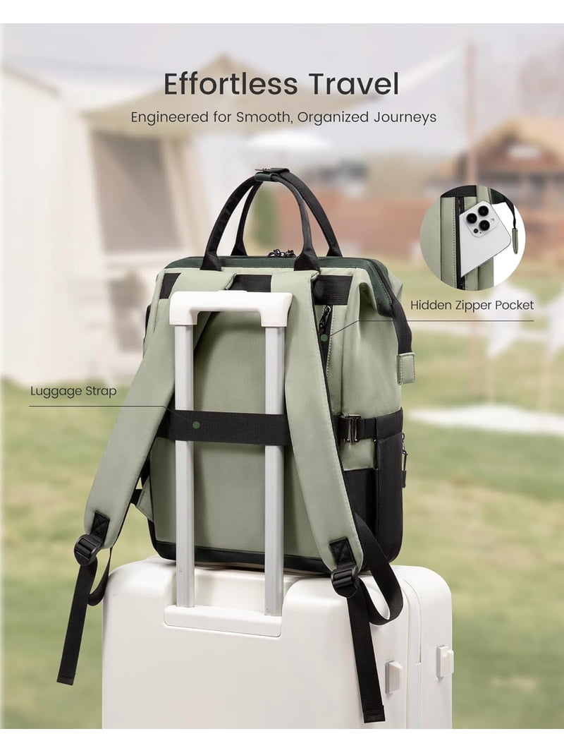 LOVEVOOK Travel Backpack for Women, 15.6in Laptop Backpack TSA Approved Carry LOVEVOOK 15.6 inch Laptop Backpack for Women, Quilted Travel  main image 4