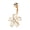 Rose gold, variant on 14G 316L Flower Belly Button Ring Stainless Steel CZ Centered Wire Flower Belly Button Ring Body Piercing Jewelry
