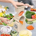 thumbnail image 1 of Handheld Vegetable Chopper Functional Manual Slicer For Potatoes Carrots And More Bananas Grinding compatible with Machine Grating Plate Vegetable Skin Peeler with Barrel Sliced Cheese Holder Cow, 1 of 4