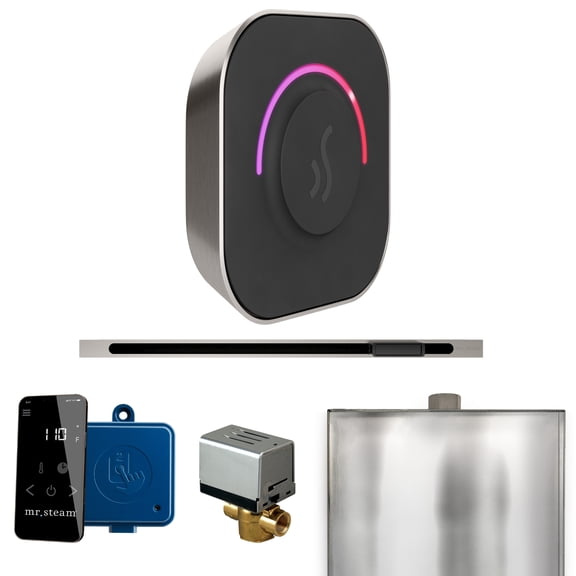 Mr Steam ButlerTouch Steam Shower Pkg w/TempoTouch Control and Linear Steamhead in Brushed Nickel