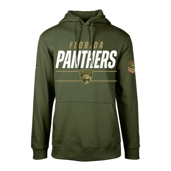 Men's Levelwear Olive Florida Panthers Delta-Podium Fleece Pullover Hoodie