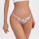 thumbnail image 3 of Gibobby Calzones de encaje para mujer 2023 Nuevos pantalones estampados sin rastro con banda lateral transparente para mujer(B,G), 3 of 4