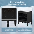 thumbnail image 4 of 36" Bathroom Vanity with Sink, Free Standing Bathroom Vanity Set with Door Shelf & Adjustable Shelf, Wood Storage Cabinet with Soft Close Door for Bathroom, Black, 4 of 9
