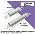 thumbnail image 3 of Set of Two Stainless Steel Replacement Heat Plates and Burners and One Crossover Channel for Charbroil Classic 280 2-Burner, G320-0200-W1, G215-0203-W, 3 of 5