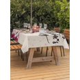 thumbnail image 2 of Outdoor Tablecloth with Umbrella Hole and Zipper, Valentine's Day Rectangle Table Cloth 60x84 Inch Waterproof Tablecloth, Red Flamingos Roses Love Romance Beige Picnic Table Cover for Patio Camping, 2 of 7