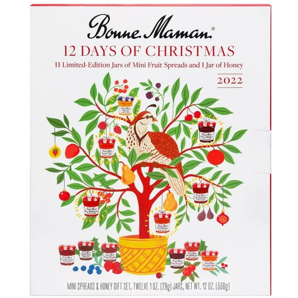 Bonne Maman 12 Days of Christmas Gift Set, 1 Ounce Jars (Pack of 12