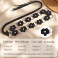 thumbnail image 4 of JASGOOD Womens Boho Braided Belt Western Cowgirl Flower Waist Belt for Dresses, Black, 190cm, 4 of 8