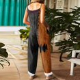 thumbnail image 4 of Evdexr Womens Halloween Jumpsuits 2026 Ghost Jack O Lantern Graphic Rompers Sleeveless Square Neck Wide Leg Overalls Casusl Wide Straps Costumes with Pockets 3XL, 4 of 7