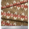 thumbnail image 2 of Soimoi Poly Georgette Fabric Aztec Geometric Decor Fabric Printed Yard 42 Inch Wide, 2 of 3