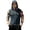 Dark Gray, variant on Sun Protection Shirts for Men with Face Mask and Chest Pockets UPF 50 Long Sleeve Lightweight Camo Fishing Hoodie SPF Rash Guard Shirt