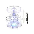 thumbnail image 4 of Dispensador de 6 vasos y soporte, dispensador automático de vino, dispensador doméstico transparente para boda, Bar, vacaciones, regalo de Abridor ligero de 6 tazas Gloria dispensador de vino, 4 of 9