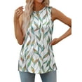 thumbnail image 2 of Qaspx Printed Tank Tops for Women Sleeveless Shirts Summer Side Split Blouses Casual Ladies Tops, 2 of 5