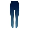 thumbnail image 3 of DDAPJ pyju High Waisted Leggings for Women Fashion Gradient Print Casual Workout Tights Butt Lifting Tummy Control Running Yoga Pants Lightweight Milk Silk Legging Blue XXL, 3 of 5