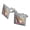Silver, variant on Kittens Selfie Picture Square Cufflink Set - Silver or Gold