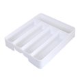 thumbnail image 1 of Bandeja para cubiertos, cajón organizador, bandeja para utensilios de cocina, organizador de cubiertos multiusos para cocina, dormitorio, utensilios, Blanco mayimx Porta cubiertos, 1 of 9