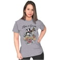 thumbnail image 4 of Life's A Gamble Skull Rose Tattoo Womens Fitted Plus Size Graphic Tee Brisco Brands 2X, 4 of 5