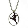 thumbnail image 1 of Sihouette football soccer Sports Collar Colgante de cadena vintage Colección de joyas colgantes Unbranded M, 1 of 3