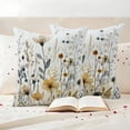 thumbnail image 3 of Watercolor Botanical Floral Outdoor Waterproof Pillow Covers, Farmhouse Garden Decorative Square Throw Pillowcase Sofa Cushion Sham for Patio/Couch/Chair, 16"x16" 2 Pack, 3 of 8