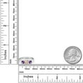 thumbnail image 6 of Gem Stone King 14K White Gold Peach Morganite & Purple Amethyst 3-Stone Engagement Ring | 0.90 Cttw | Round 5MM and 4MM | Three Stone Wedding Anniversary Promise Ring for Women (Size 9), 6 of 6