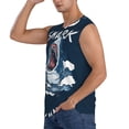 thumbnail image 3 of Goofa Shark Printed Men's Sleeveless T-Shirt - Athletic Gym Workout Tank Top for Men - Moisture-Wicking, UPF 30+ Quick-Dry Muscle Tee-3X-Large, 3 of 8
