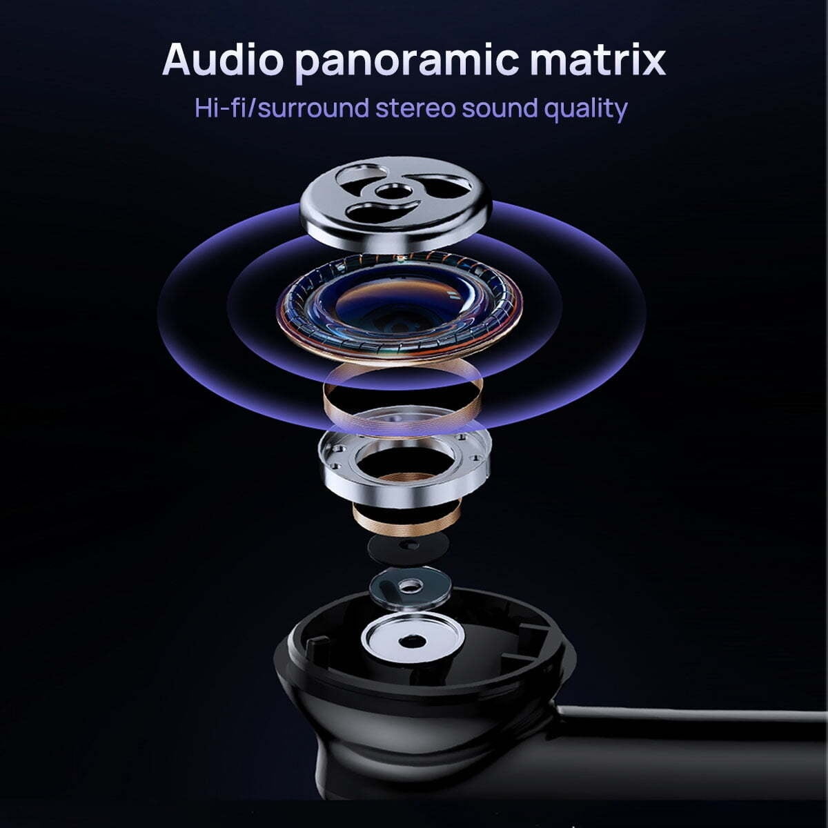 Earbuds Wireless Bluetooth 5.3, Noise Cancelling Earbuds For Phones, Bass Stereo, IP7 waterproof, 41h Playtime, LED Display In Bluetooth Headphones, Gray