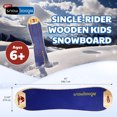 thumbnail image 2 of Wham-O 42" Wooden Kids Snowboard, Single Rider Woody Snowboard with Heavy-Duty Tow Leash for Kids - Blue - 2 Pack, 2 of 7