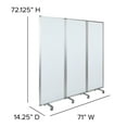 thumbnail image 4 of EMMA + OLIVER Magnetic Whiteboard with Locking Casters, 4 of 10