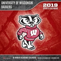 Wisconsin Badgers Product Image 2019 12x12 Team Wall Calendar Wisconsin Badgers