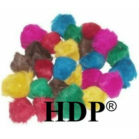 - HDP Real Fur Balls 2-2.5 inches each Cat Toys Size:Pack_of_24