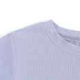 thumbnail image 6 of WIBACKER 1-8Y Ribbed Cotton Pajamas for Little Girls 2 Piece Short Sleeve Sleepwear Set, 6 of 11