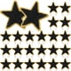 thumbnail image 1 of Parches de tela con forma de estrella de Jexine, 32 unidades, 6 cm, color negro, 1 of 6