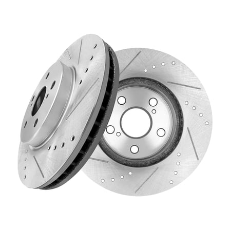 Front Drilled Slotted Brake Disc Rotors 269mm For 2004-2008 Toyota Solara