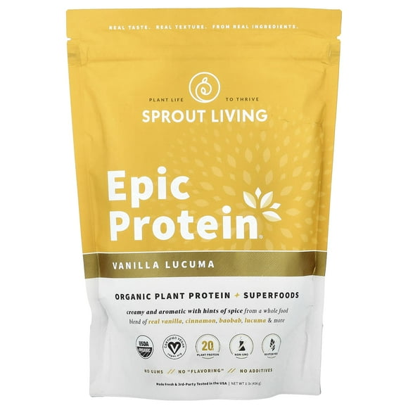Sprout L Epic Protein Vainilla Lúcuma Vegana 455 Grs
