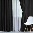 thumbnail image 6 of Blackout Solid Curtain Panels, Set of 2, 52" x 108", Black, 6 of 10