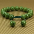 thumbnail image 2 of Angelstones Handmade Gemstone 10mm A Grade Canadian Nephrite Jade Round Beads Adjustable Braided Macrame Tassels Chakra Reiki Bracelets 7-9 inch Unisex, 2 of 3