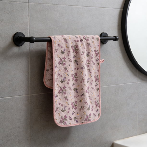 Accesorios de baño Toalla de baño con estampado floral de corales, absorbente y fresca, ideal para secar la cara y las manos, ideal para el baño o la cocina. Toallas de algodón.