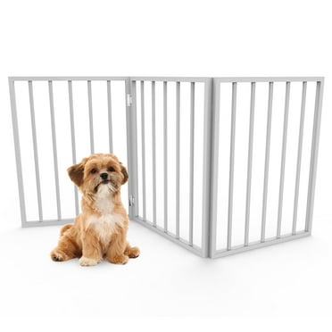 PETMAKER 3-Panel Indoor Foldable Pet Gate for Stairs or Doorways (White)