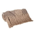 thumbnail image 4 of Parkland Collection Experience Warmth With Coffee Cotton Slub Throw (50” X 60” Size And Tassels), 4 of 4
