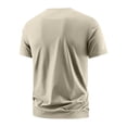 thumbnail image 5 of Afuyipoi Men's Big and Tall Athletic Performance Tee (L-8XL), Short Sleeve Solid Color Round Neck Running Training Top Khaki Size XL, 5 of 8