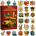 thumbnail image 2 of 2025 Educational Christmas Advent Calendar Learning Themed Countdown with Fun Facts Ornaments Holiday Decoration for Kids Parents Teachers Reusable Gift Box, 2 of 5