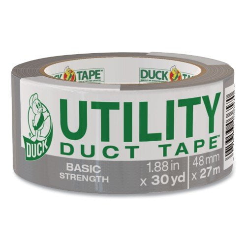 New Duck Basic Strength Duct Tape, 3' Core, 1.88' x 30 yds, Silver,Each