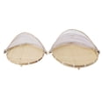 thumbnail image 2 of 2Pcs Food Serving Tent Basket Fly Skeeter Insecct  Bamboo Basket With Dish Mesh Cover Durable Container, 2 of 8