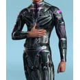 thumbnail image 5 of Mono sexy con estampado 3D para hombre, disfraz de Halloween, cosplay, cremallera frontal, Zentai, colorido, para fiesta, carnaval, 5 of 5