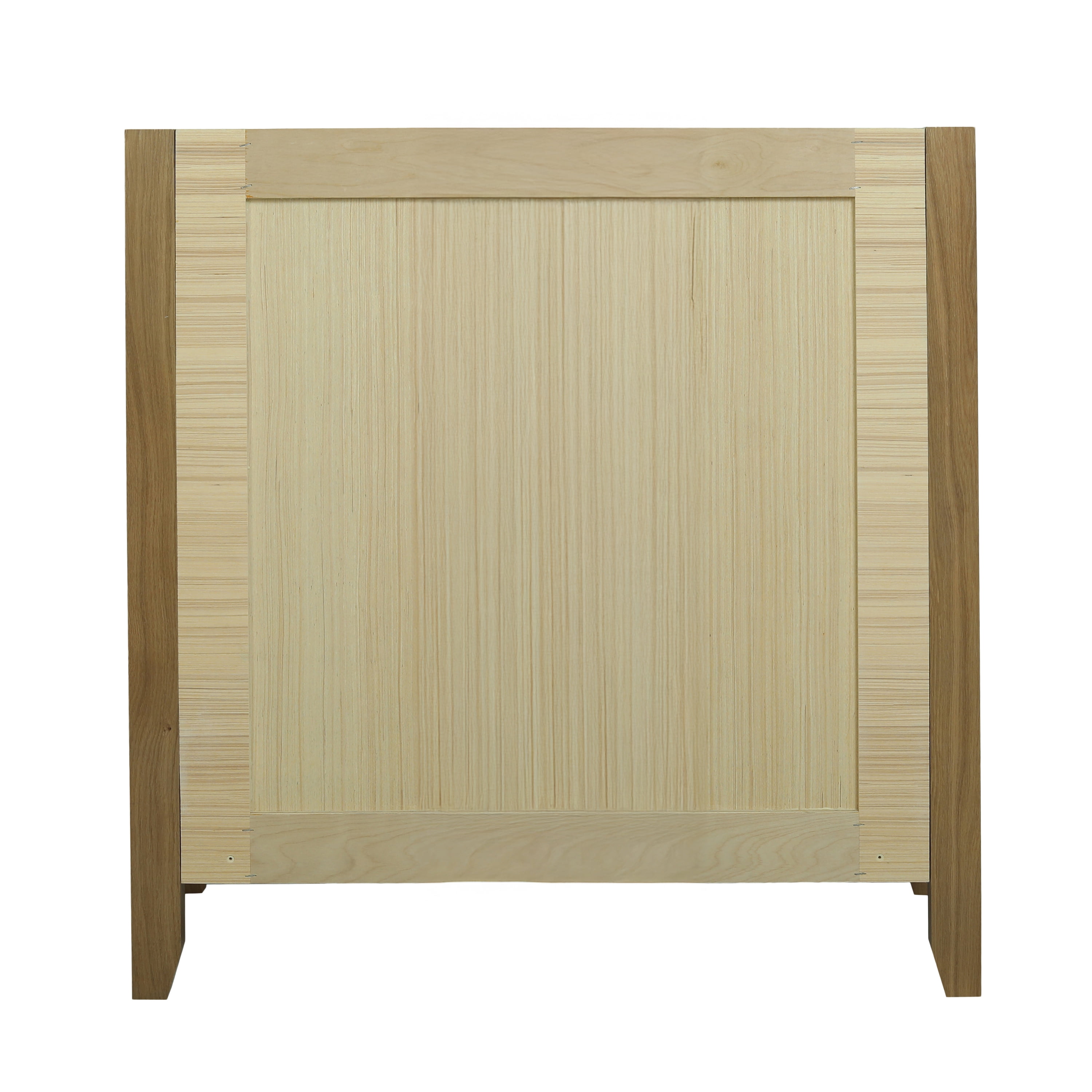 Design House Dawson 30-Inch Bathroom Vanity Cabinet, Fully Assembled, 2-Door Freestanding, Comfort Height 34 in., Riffed Oak, Matte Black Hardware, 228429-ROAK-FA