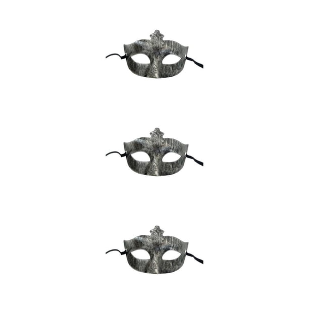 Sonducket Media cara Retro Masque Masquerade Disfraces Mardi Gras Fiesta veneciana Actuación Cumpleaños Halloween plata antigua Type1 NO1 Sonducket CBP372941
